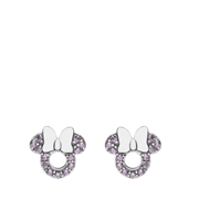 Ohrringe aus 925er Silber, Minnie Mouse, mit rosa Zirkonia (1069587)