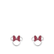 Ohrringe aus Edelstahl, Minnie Mouse, rote Schleife (1069605)
