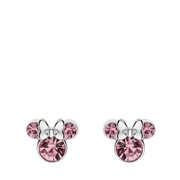 Ohrringe aus 925er Silber, Minnie Mouse, mit rosa Zirkonia (1069579)