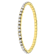 Goudkleurige bijoux armband met glazensteen smal (1070260)