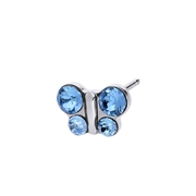 Studex stalen schietoorbel vlinder blauw kristal 344 (1067396)