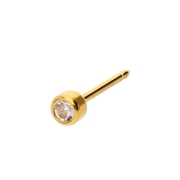 Studex stalen goldplated schietoorbel kristal 2mm 139 (1067406)