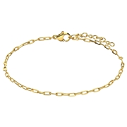 Stalen goldplated armband closed forever 2mm (1070635)