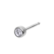 Studex medizinische Ohrringe aus Titan, Kristall, 2 mm (1067420)