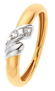 Bicolor-Ring, 585 Gold, mit Zirkonia (1008883)