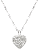 Halskette & Anhänger, 925 Silber, Herz, Kristall (1009694)