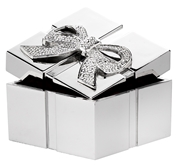 Versilberte Geschenkebox Geschenk (1013550)