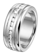 Edelstahl eternity ring mit Zirkonia (1020312)