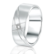 Beziehungsring in rhodiniertem 925 Silber Diamant Bogor (1027131)