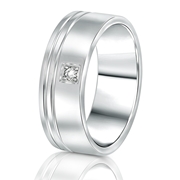 Beziehungsring in rhodiniertem 925 Silber Diamant Celebes (1027134)