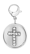 JUST.D Edelstahlanhänger Kreuz/Glaube mit Kristall (1028437)