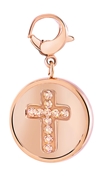 JUST.D Edelstahlanhänger rosa Kreuz/Faith Kristall (1028442)