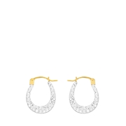 Ohrringe aus 375 Gold, oval, mit Kristall (1034264)