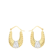 Ohrringe aus 375 Gold, oval, mit Kristall (1034265)