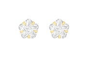 9 Karaat kinderoorknoppen bloem zirkonia (1034321)