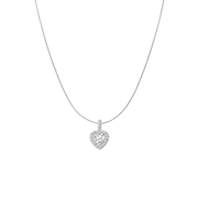 Halskette aus 925er Silber mit Anhänger, Herz, Zirkonia (1035417)
