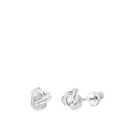 Zilveren oorbellen knoop (1035438)