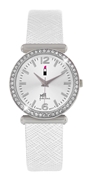 Little Miss Fabulous Armbanduhr mit weißem PU-Armband (1036197)
