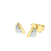 14 karaat gouden bicolor oorbellen zirkonia (1036344)