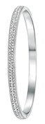 Gerecycled stalen armband bangle met kristal (1036807)