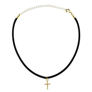 Halsband mit goldfarbenem Kreuz (1036895)