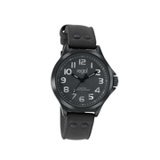 Regal Armbanduhr für Jungen mit einem schwarzen Lederband (1037098)