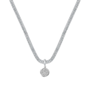 Halskette aus Edelstahl/Mesh mit Kristall (1037404)
