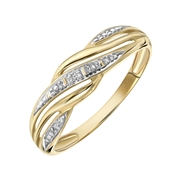 Ring, 585 Gelbgold, mit Diamant 0,01 kt (1037783)