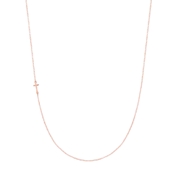 Silberne Halskette mit rosa Kreuz von Super Stylish (1037928)