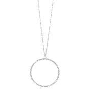 Byoux-Kette 925 Silber Ring-Anhänger mit weißem Stein (1040996)