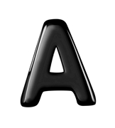 Anhänger, 925 Silber, schwarz beschichtet, Alphabet (1041946)