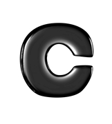 Zilveren hanger blackplated alfabet (1041946)