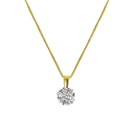 Halskette, 585 Gelbgold, mit Diamant 0,10 kt (1042036)