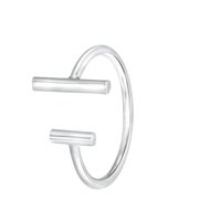 Zilveren ring rhodiumplated bar (1042069)