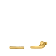 Zilveren oorbellen goldplated bar (1042075)