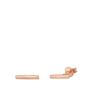 Zilveren oorbellen roseplated bar (1042076)