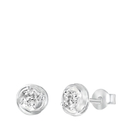 Ohrringe aus 925 Silber, rhodiniert, mit Zirkonia (1042142)