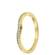 14 Karaat geelgouden ring met 21 diamanten 0,10ct (1043123)