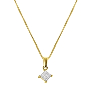Halskette, 585 Gelbgold, mit Diamant 0,04 kt (1043138)