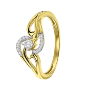 Ring, 585 Gelbgold, mit Diamant (1043146)