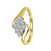 Ring, 585 Gelbgold, Entourage mit Diamant (1043151)