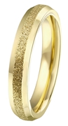 Gerecycled stalen ring goldplated gediamanteerd (1043394)