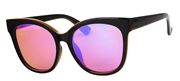 Schwarze Montini-Sonnenbrille mit rosa Gläsern (1044468)