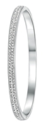Gerecycled stalen armband bangle met kristal (1044493)