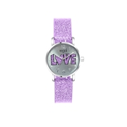 Regal Glitzer-Uhr mit einem lila Armband (1044541)