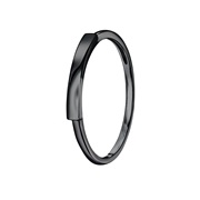 Zilveren ring blackplated met bar (1044947)