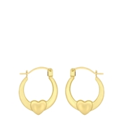 375 Gold Ohrringe, oval, mit Herz (1045189)