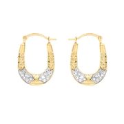 Ohrringe aus 375 Gold, oval, mit Kristall (1045191)