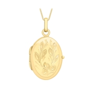 Halskette aus 375 Gold mit Blumenmedaillon (1047196)