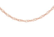 Halskette aus 375 Gold mit Gourmetglied, gedreht, rosa (1047296)